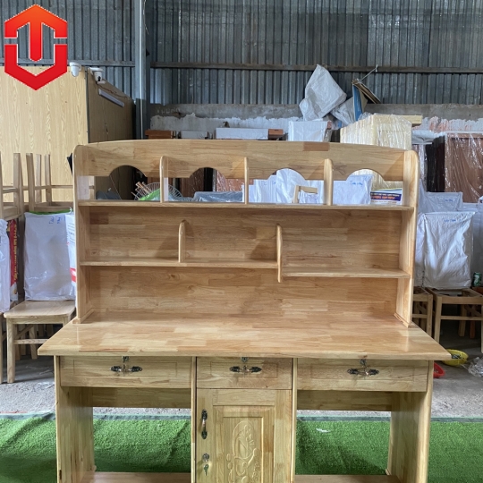 BÀN HỌC SINH  GỖ CAO SU MÀU TỰ NHIÊN 