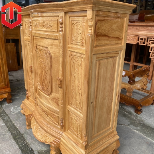 TỦ THỜ GÕ ĐỎ 1M47 6 CHÂN