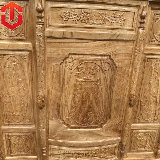 TỦ THỜ GÕ ĐỎ 1M47 6 CHÂN