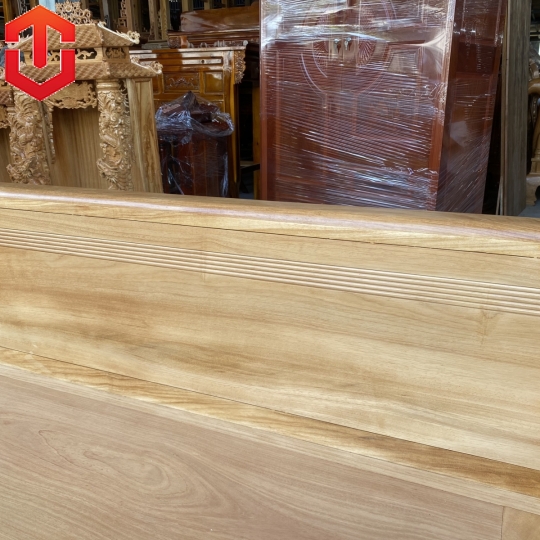 SOFA GÓC CHÂN THUYỀN GÕ ĐỎ VẾ TRÁI