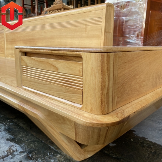 SOFA GÓC CHÂN THUYỀN GÕ ĐỎ VẾ TRÁI