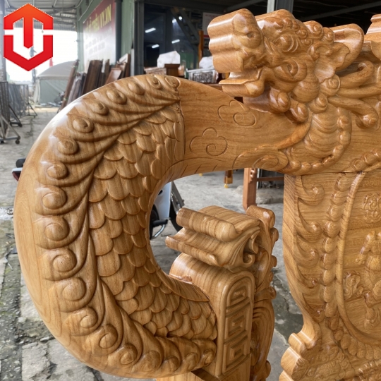 SALON RỒNG KHUỲNH GÕ ĐỎ CỘT 14 - 6 MÓN