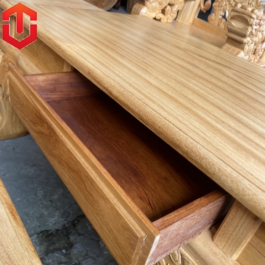 SALON RỒNG KHUỲNH GÕ ĐỎ CỘT 14 - 6 MÓN