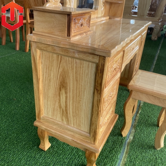 BÀN PHẤN GÕ ĐỎ GƯƠNG NỮ HOÀNG 1M1