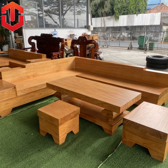 SOFA GÓC NGUYÊN KHỐI GÕ ĐỎ