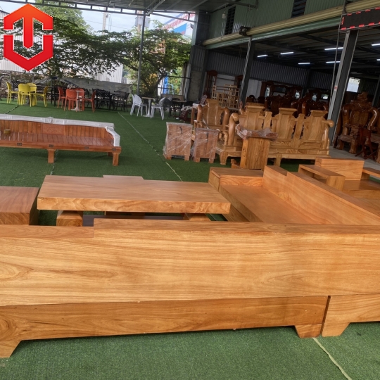 SOFA GÓC NGUYÊN KHỐI GÕ ĐỎ