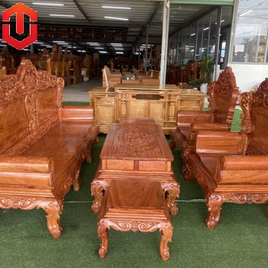 SALON HOÀNG GIA NGUYÊN KHỐI HƯƠNG ĐÁ CỘT 12 MẶT LIỀN