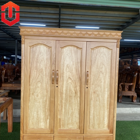 TỦ ÁO GÕ ĐỎ ĐÌNH BẰNG 3 CÁNH