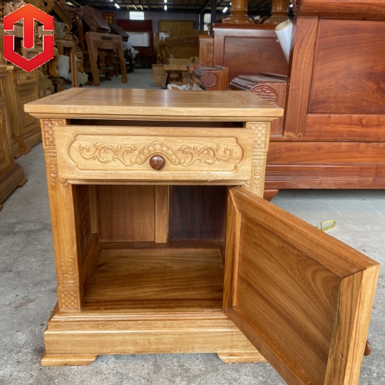TỦ ĐẦU GIƯỜNG GÕ ĐỎ - MẪU CÁNH CARO