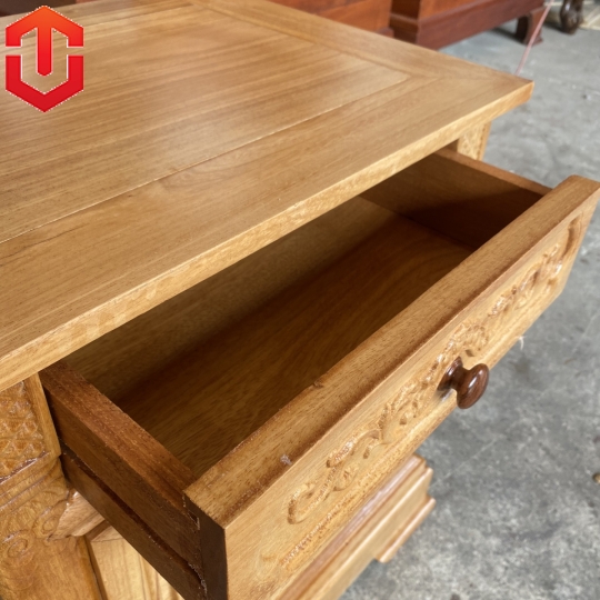 TỦ ĐẦU GIƯỜNG GÕ ĐỎ - MẪU CÁNH CARO