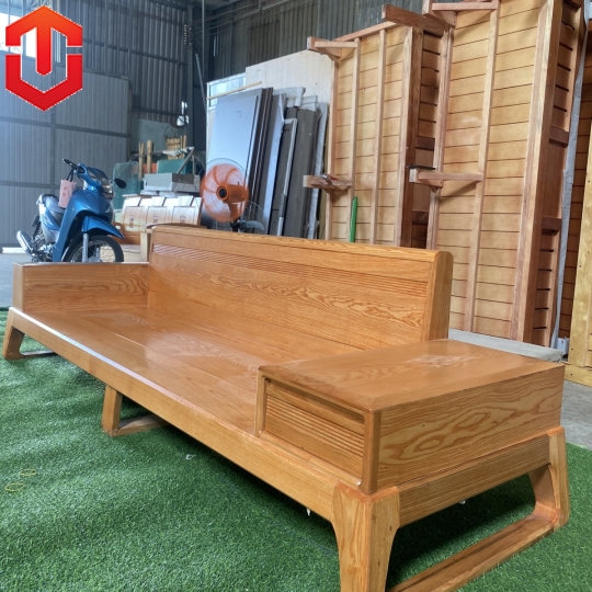 SOFA 1 VĂNG CHÂN CHOÃI SỒI LAU MÀU HƯƠNG VÀNG - VẾ TRÁI