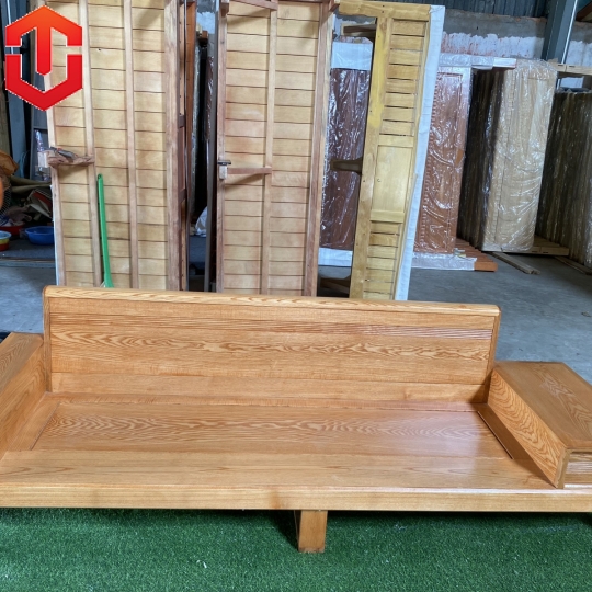 SOFA 1 VĂNG CHÂN CHOÃI SỒI LAU MÀU HƯƠNG VÀNG - VẾ TRÁI