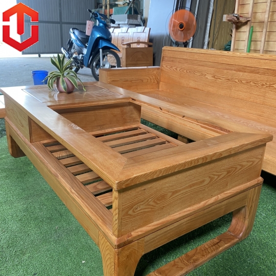 SOFA 1 VĂNG CHÂN CHOÃI SỒI LAU MÀU HƯƠNG VÀNG - VẾ TRÁI