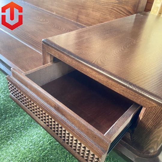 SOFA GÓC CHÂN THUYỀN SỒI MÀU ÓC CHÓ - VẾ TRÁI