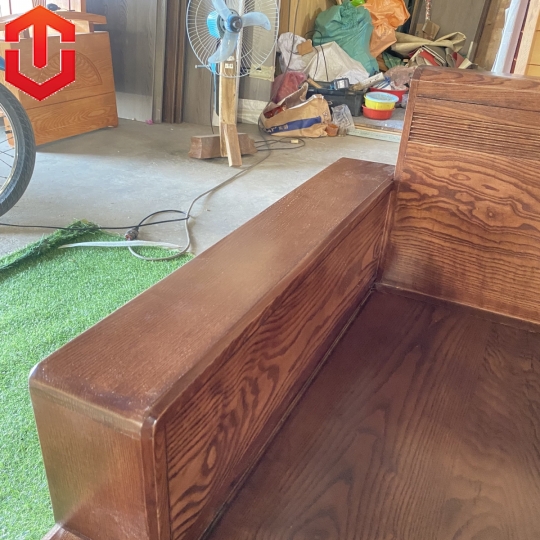 SOFA GÓC CHÂN THUYỀN SỒI MÀU ÓC CHÓ - VẾ TRÁI