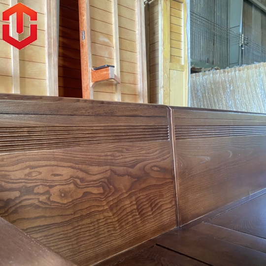 SOFA GÓC CHÂN THUYỀN SỒI MÀU ÓC CHÓ - VẾ TRÁI