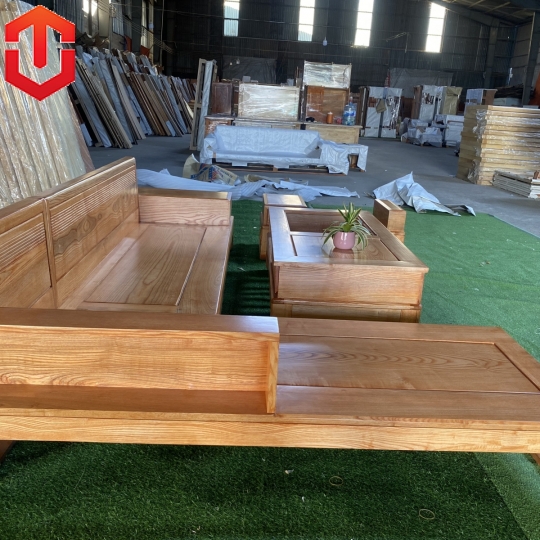 SOFA GÓC CHÂN CHOÃI SỒI LAU MÀU HƯƠNG VÀNG - VẾ TRÁI