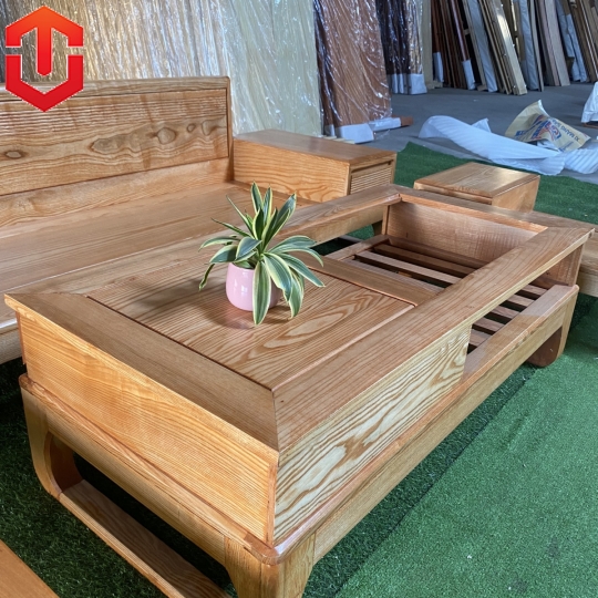 SOFA GÓC CHÂN CHOÃI SỒI LAU MÀU HƯƠNG VÀNG - VẾ TRÁI
