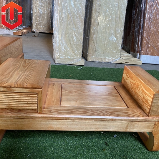 SOFA GÓC CHÂN CHOÃI SỒI LAU MÀU HƯƠNG VÀNG - VẾ TRÁI