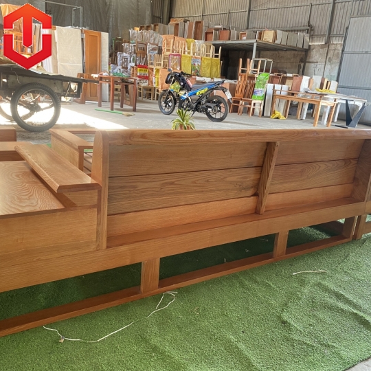 SOFA GÓC ĐÙI GÀ SỒI LAU MÀU HƯƠNG VÀNG - VẾ TRÁI