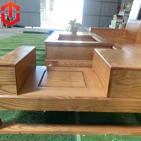 SOFA GÓC ĐÙI GÀ SỒI LAU MÀU HƯƠNG VÀNG - VẾ TRÁI