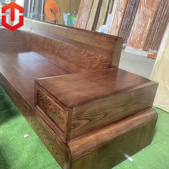 SOFA GÓC CHÂN CUỐN SỒI LAU MÀU ÓC CHÓ - VẾ TRÁI