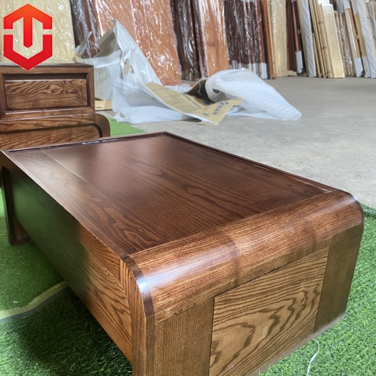 SOFA GÓC CHÂN CUỐN SỒI LAU MÀU ÓC CHÓ - VẾ TRÁI
