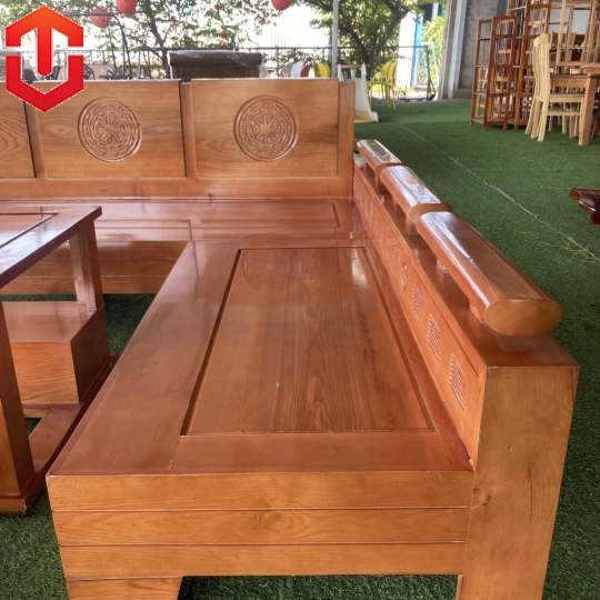 SOFA GÓC NHỎ SỒI 2MX1M8 MÀU XOAN TỰA TRỐNG ĐỒNG