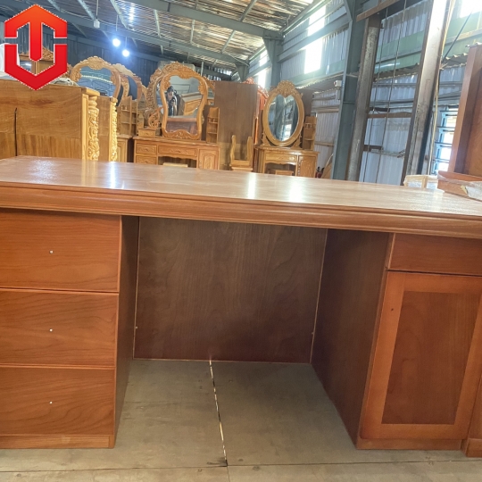 BÀN LÀM VIỆC TẾCH XOAN ĐÀO 1M6 - MẶT BẦU