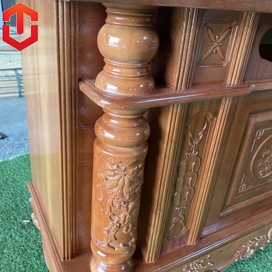 KỆ TIVI XOAN ĐÀO CỘT NHO MẶT BẰNG 1M2