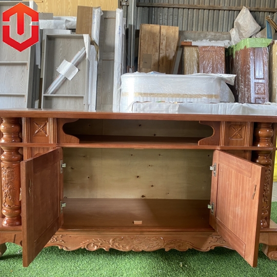 KỆ TIVI XOAN ĐÀO CỘT NHO MẶT BẰNG 1M2