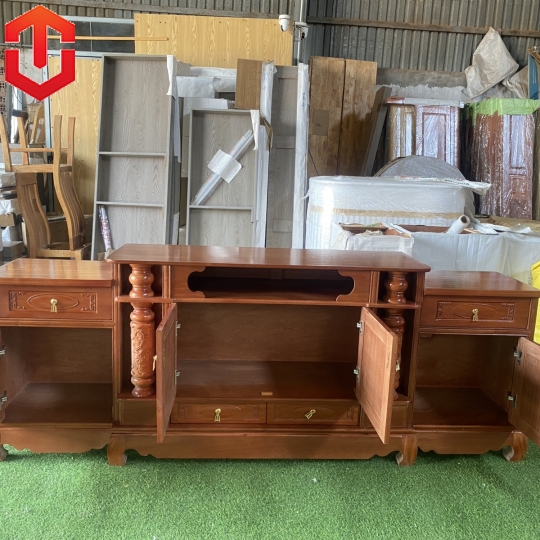 KỆ TIVI CỘT NHÔ XOAN ĐÀO 2M2