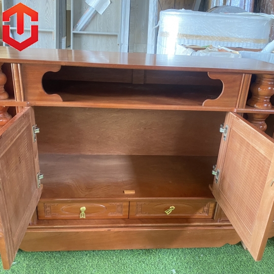 KỆ TIVI CỘT NHÔ XOAN ĐÀO 2M2