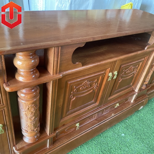 KỆ TIVI CỘT NHÔ XOAN ĐÀO 2M2