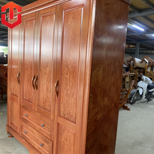 TỦ ÁO HƯƠNG ĐÁ PHỦ 4 CÁNH
