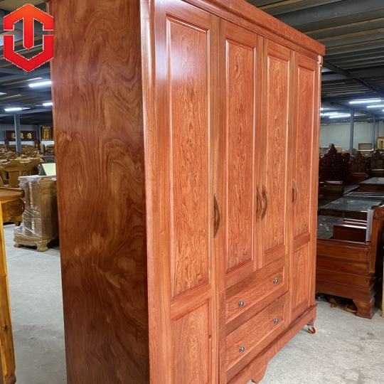 TỦ ÁO HƯƠNG ĐÁ PHỦ 4 CÁNH