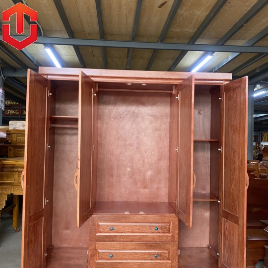 TỦ ÁO HƯƠNG ĐÁ PHỦ 4 CÁNH