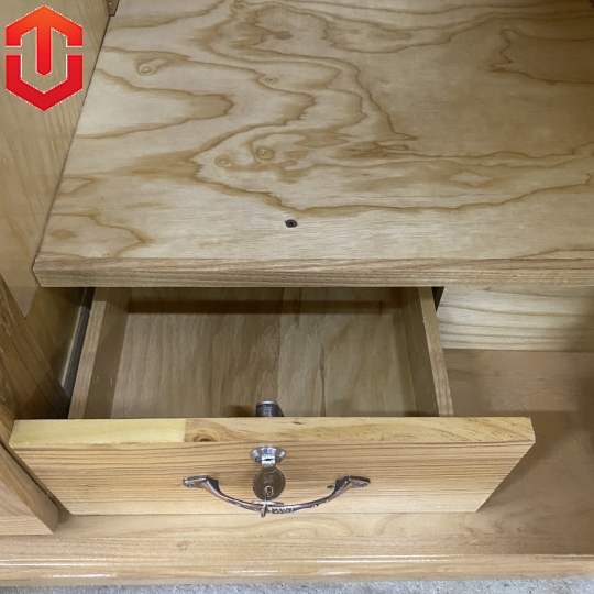 TỦ ÁO SỒI 2 CÁNH KỆ TRANH TRÍ - MÀU TỰ NHIÊN