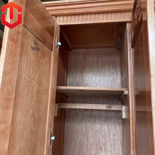 TỦ ÁO SỒI 4 CÁNH MÀU CÁNH GIÁN - MẪU HOA VÒM
