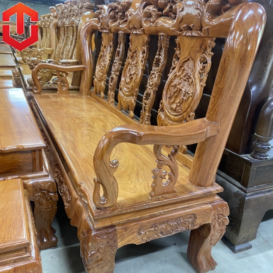 SALON TRIỆN ĐÀO HƯƠNG ĐÁ CỘT 10 6 MÓN - TAY CONG