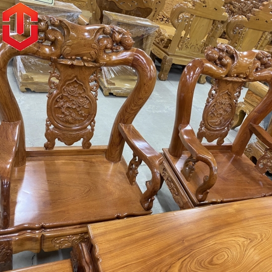 SALON TRIỆN ĐÀO HƯƠNG ĐÁ CỘT 10 6 MÓN - TAY CONG