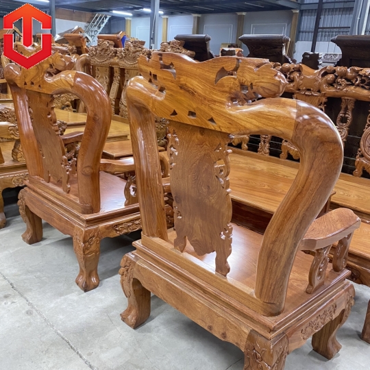SALON TRIỆN ĐÀO HƯƠNG ĐÁ CỘT 10 6 MÓN - TAY CONG