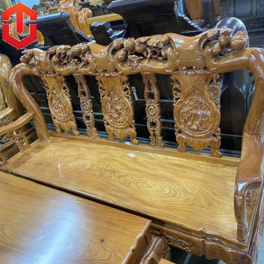 SALON TRIỆN ĐÀO HƯƠNG ĐÁ CỘT 10 6 MÓN - TAY CONG