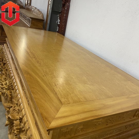 SẬP THỜ TỨ LINH GÕ ĐỎ CHÂN 16 + ĐẾ NGHÊ