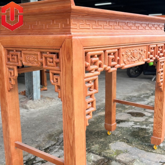 BÀN CÚNG SỒI MÀU LAU HƯƠNG 1M53 - MẪU SEN