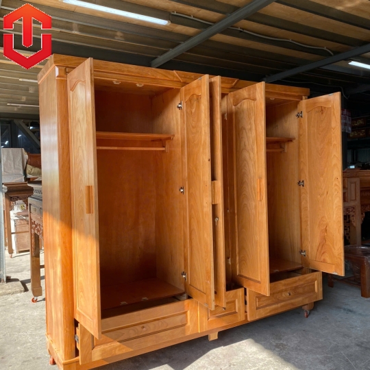 TỦ ÁO PHỦ GÕ 5 CÁNH