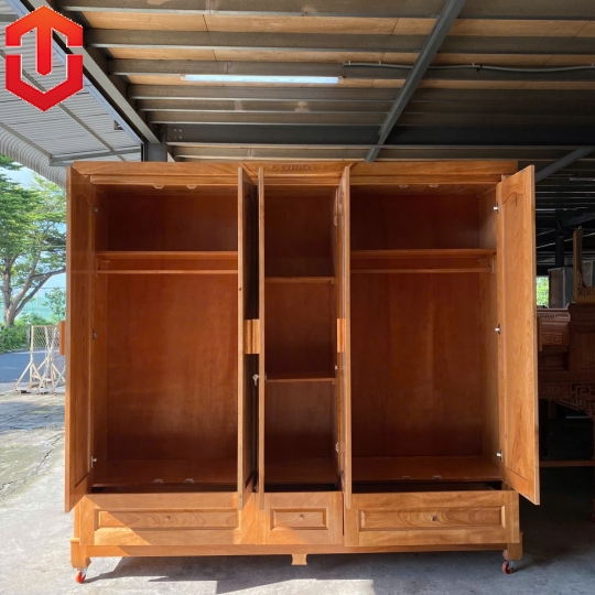 TỦ ÁO PHỦ GÕ 5 CÁNH