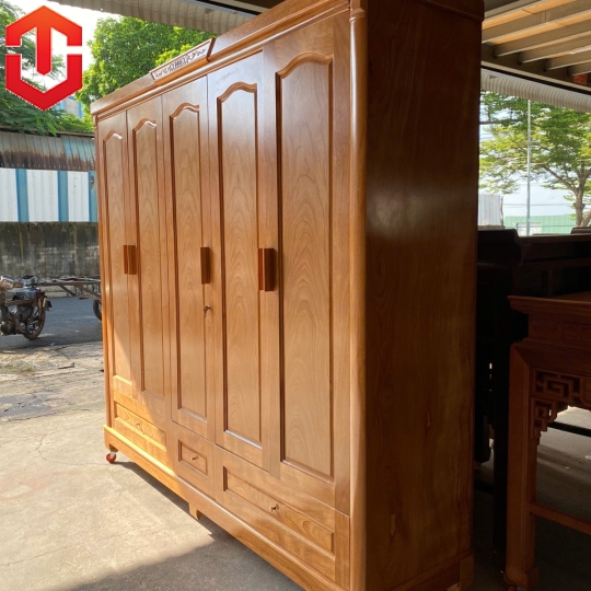 TỦ ÁO PHỦ GÕ 5 CÁNH