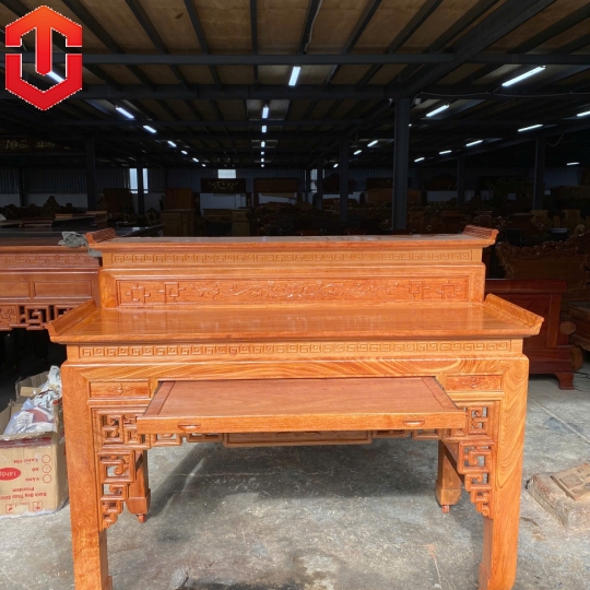 BÀN CÚNG HƯƠNG ĐÁ 2 TẦNG 1M75 MẪU CHẠM SEN