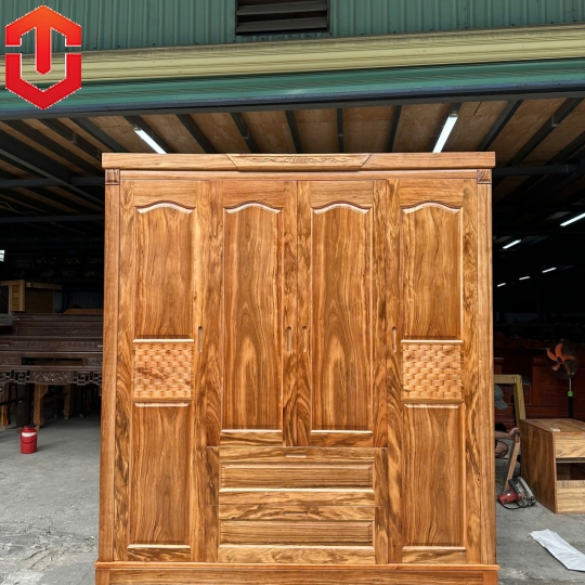 TỦ ÁO HƯƠNG XÁM 4 CÁNH - TUYỆT VỜI CHO KHÔNG GIAN PHÒNG NGỦ CỦA BẠN